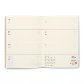 TRAVELER'S COMPANY Passport Size Diary 2026 Mid Year Weekly Planner