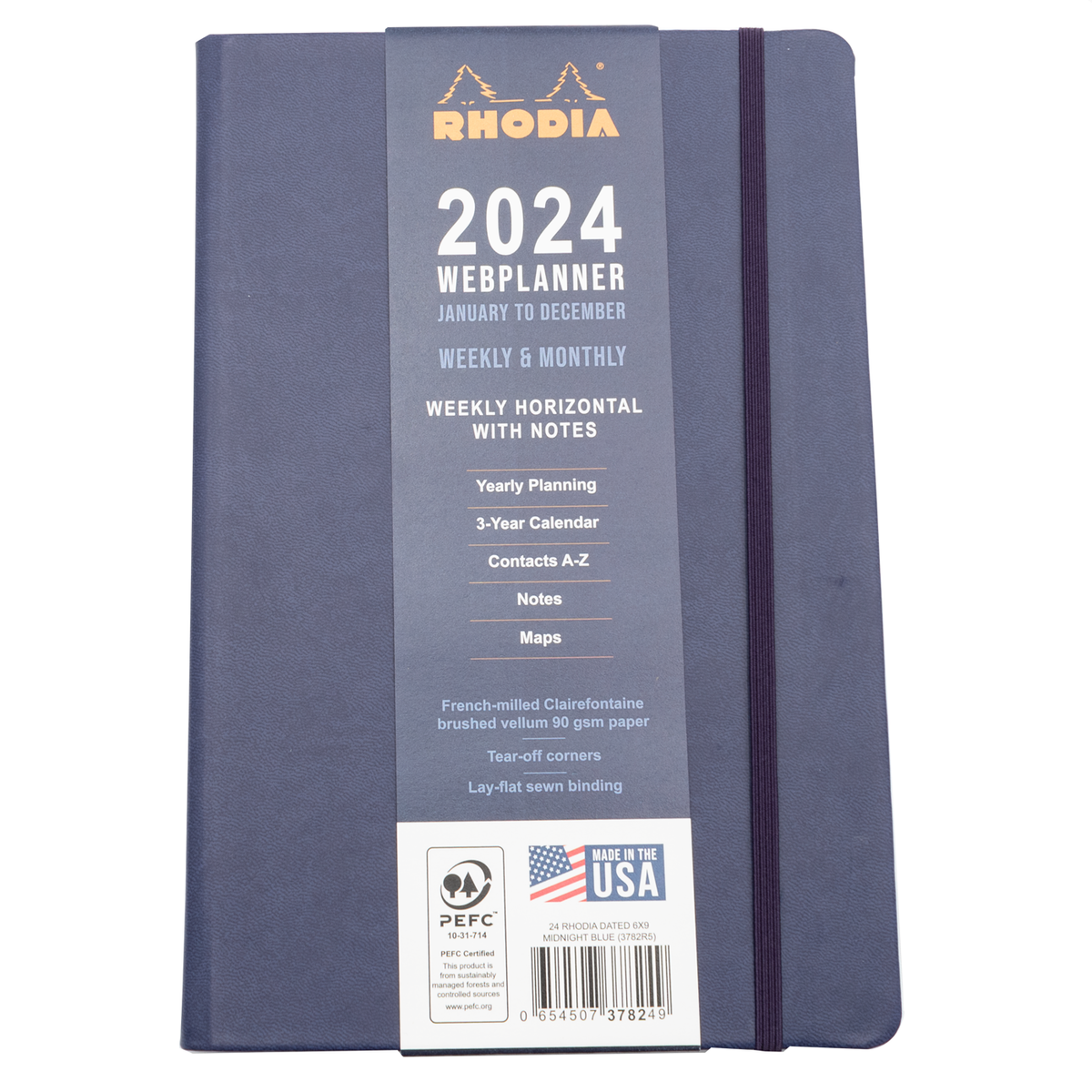 Rhodia 2024 WebPlanner Weekly Notebook 6 x 9"