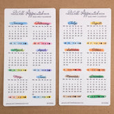 The Well Appointed Desk - 2025 Mini Monthly Calendar Stickers