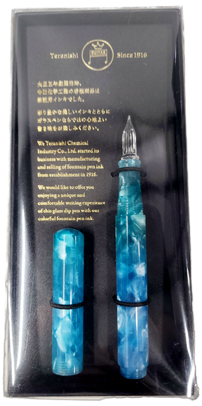 Teranishi Guitar Glass Dip Pen - Jelly Blue