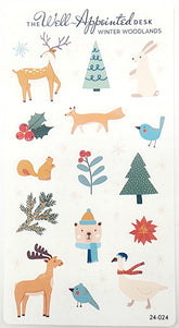 The Well Appointed Desk - Winter Woodlands  Sticker Sheet