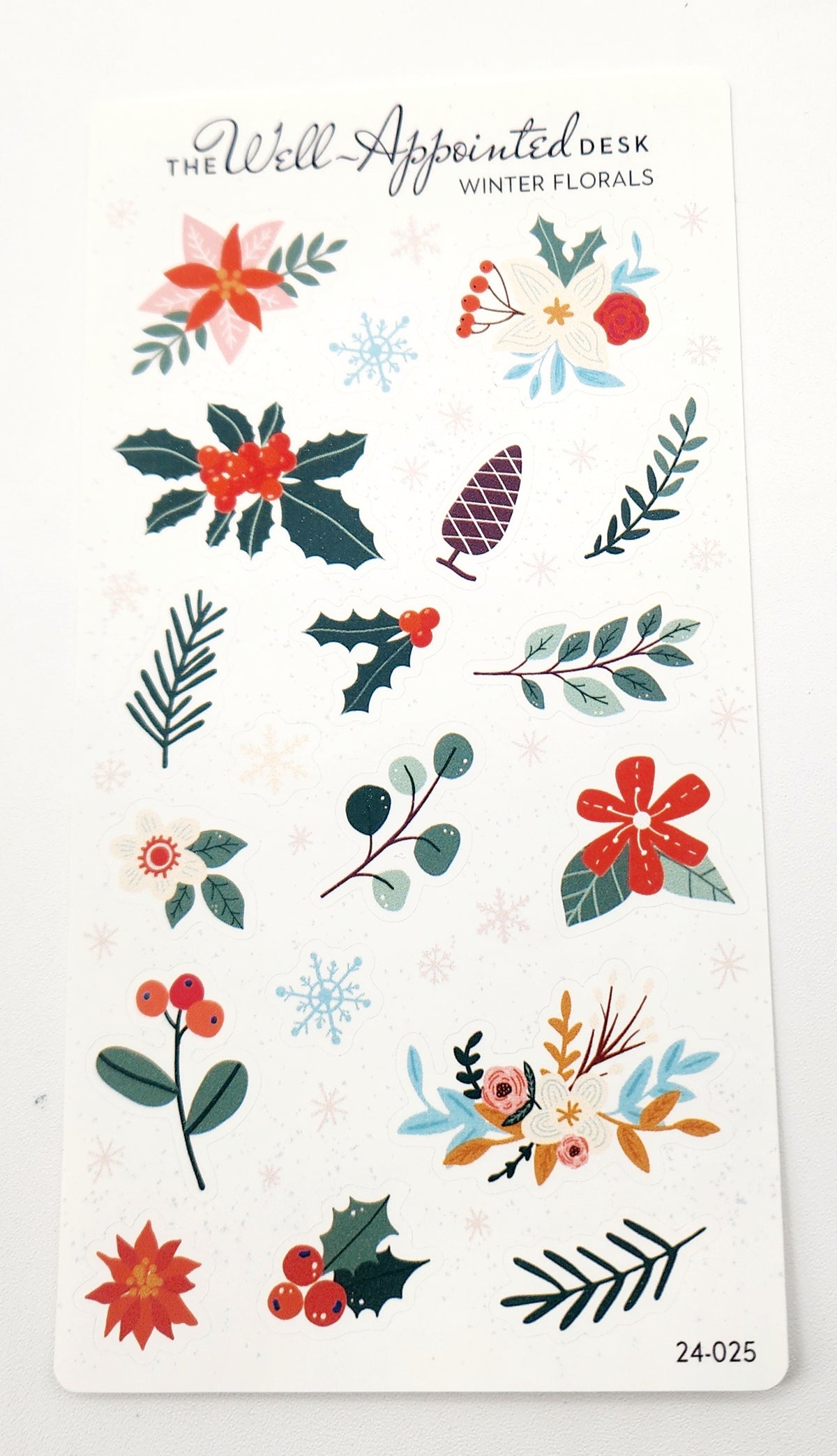 The Well Appointed Desk - Winter Florals Sticker Sheet