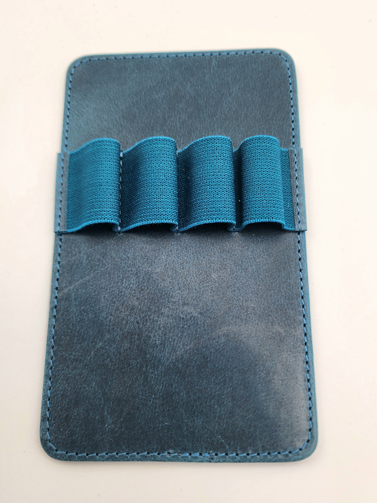 Galen Leather Co. Replacement Leather 4 Slot Pen Insert - Crazy Horse Ocean Blue