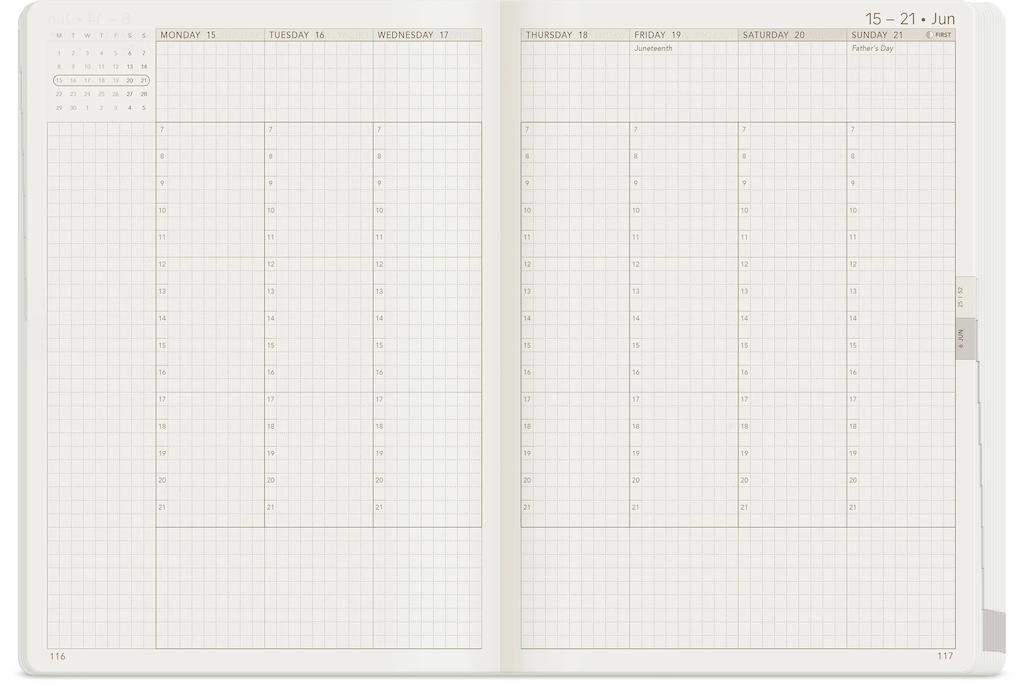 2026 A5 Weekly Planner | Core | Unstacked Weekends - Midnight Sky