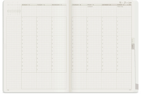 2026 A5 Weekly Planner | Core | Unstacked Weekends - Calypte Anna