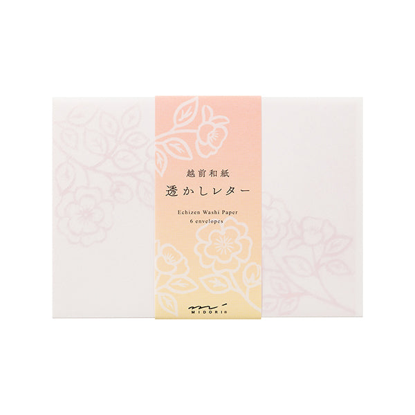 Midori Watermark Flowers Envelopes