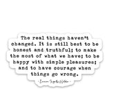 Swaygirls - Vinyl Sticker - Be Kind Laura Ingalls Wilder