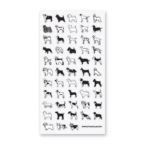 STICKII Sticker Sheet - B&W Dogs
