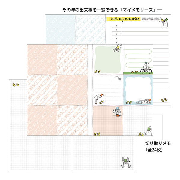 Midori 2025 Pocket Diary (B6) - Monthly Ojisan