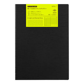 Midori 2025 Flat Diary A4 - Black