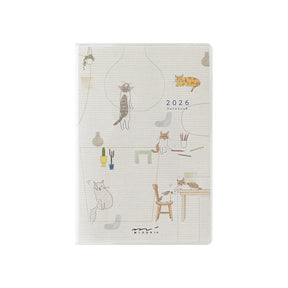 Midori 2026 Pocket Diary Mini - Cats