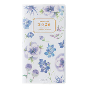 Midori 2026 Pocket Diary B6 Slim- Country Time Floral Pattern