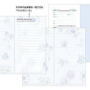 Midori 2026 Pocket Diary B6 Slim- Country Time Floral Pattern