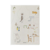 Midori 2026 Pocket Diary (A6) - Cat