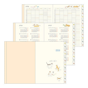 Midori 2026 Pocket Diary (A6) - Cat