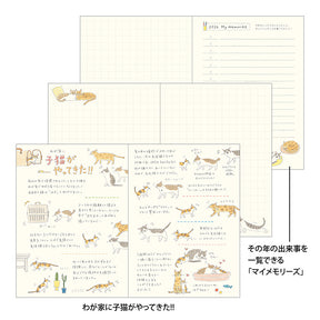 Midori 2026 Pocket Diary (A6) - Cat