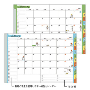 Midori 2026 Pocket Diary A6 Weekly Block- Ojisan