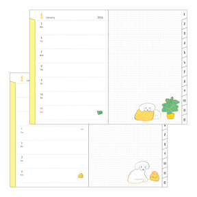 Midori 2026 Pocket Diary (B6) - Dog