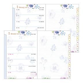Midori 2026 Pocket Diary B6 - Country Time Flower