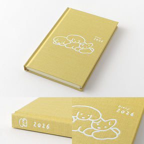 BOOK STYLE DIARY 2026 B6 Dog Yellow