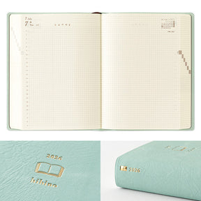 Midori Diary Hibino 2026 Blue Green - A6