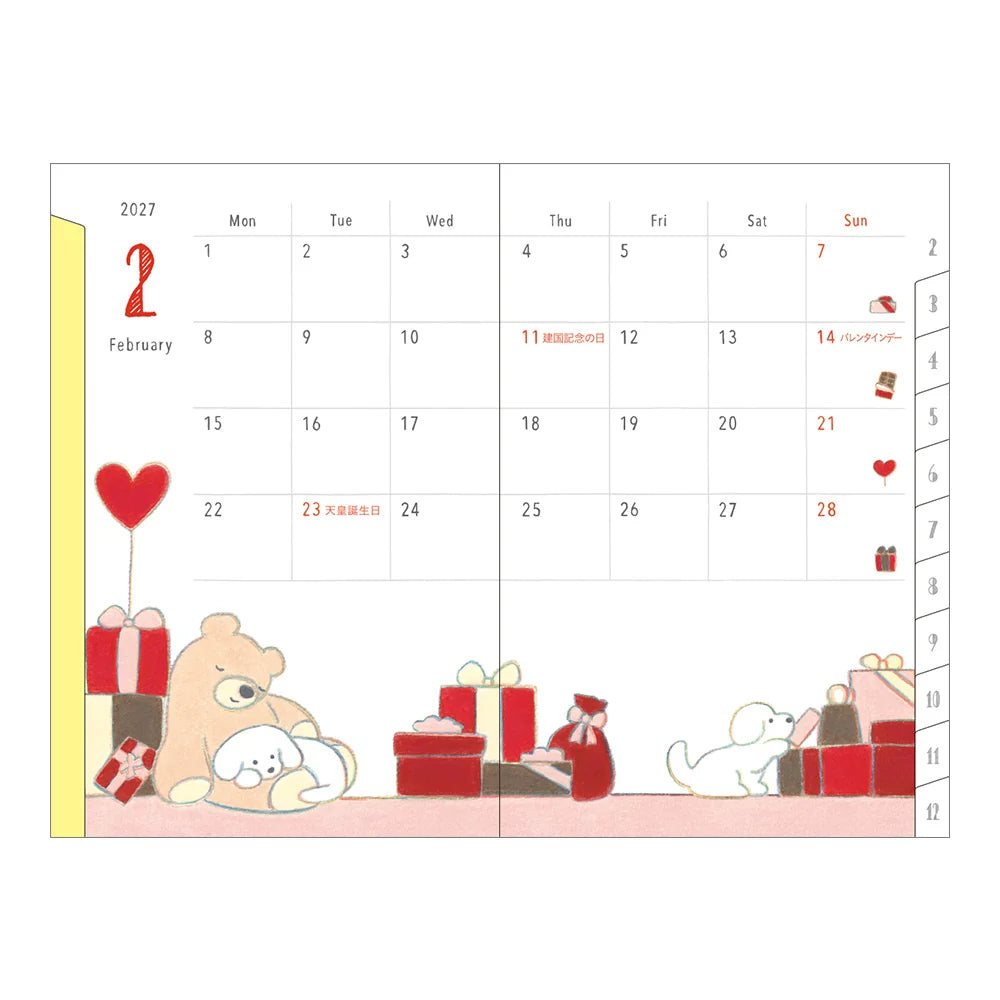Midori 2027 Pocket Diary Mini (B7) - Dog