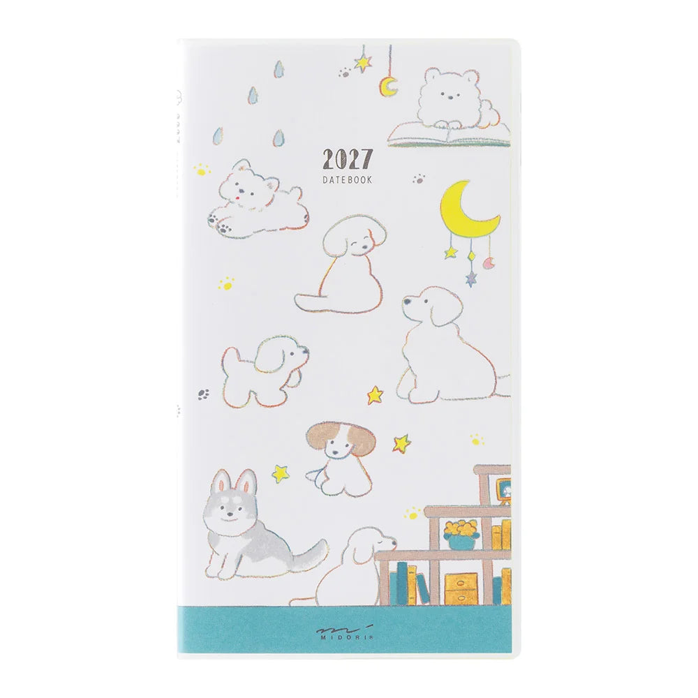 Midori 2027 Pocket Diary Slim (B6) - Dog