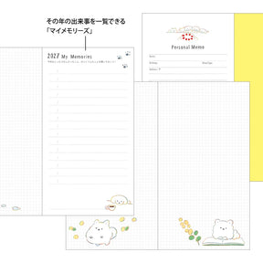 Midori 2027 Pocket Diary Slim (B6) - Dog