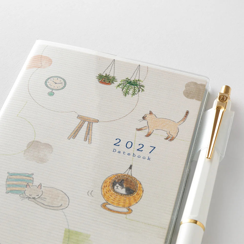 Midori 2027 Pocket Diary Slim (B6) - Cat