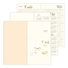 Midori 2027 Pocket Diary Slim (B6) - Cat