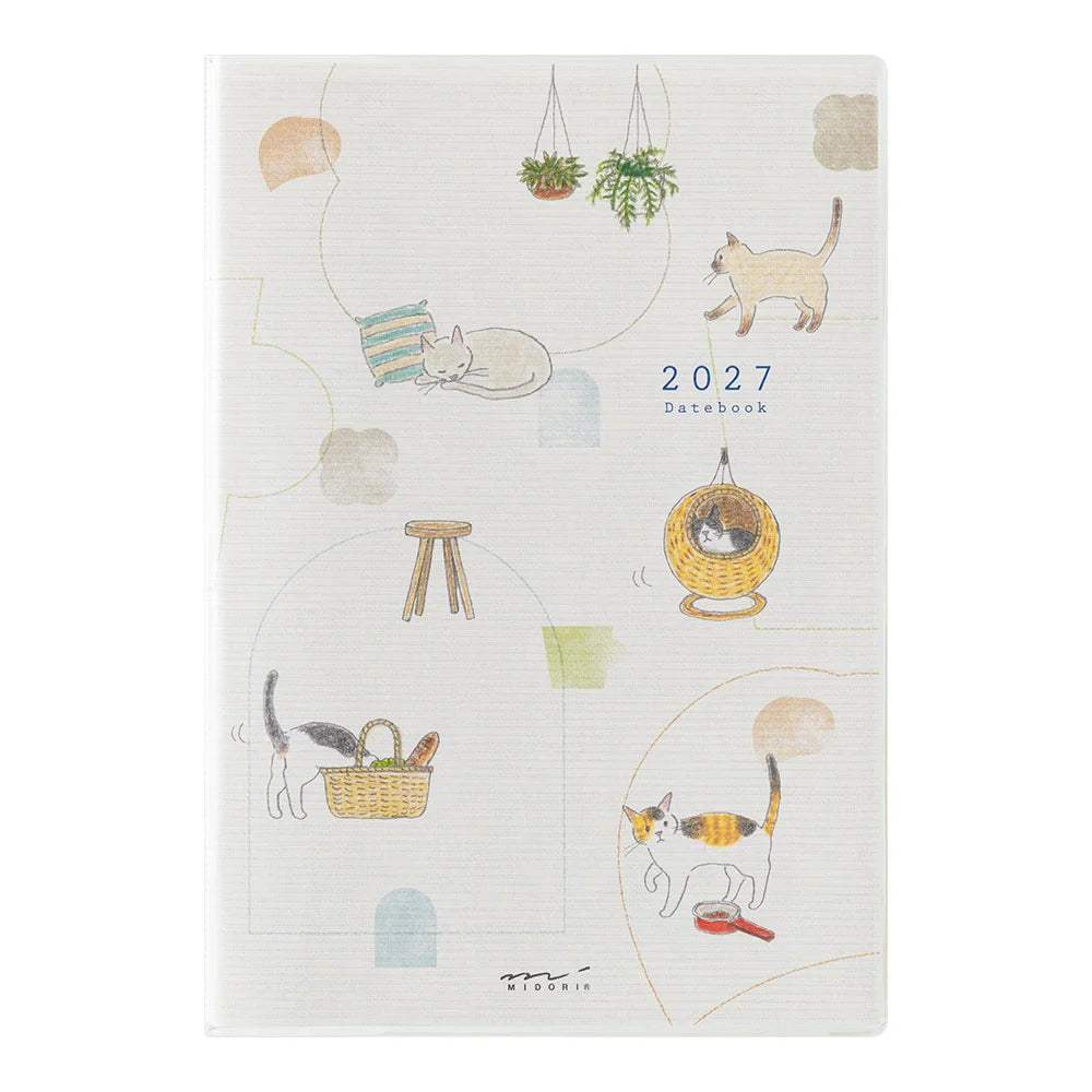 Midori 2027 Pocket Diary - (B6) Cat