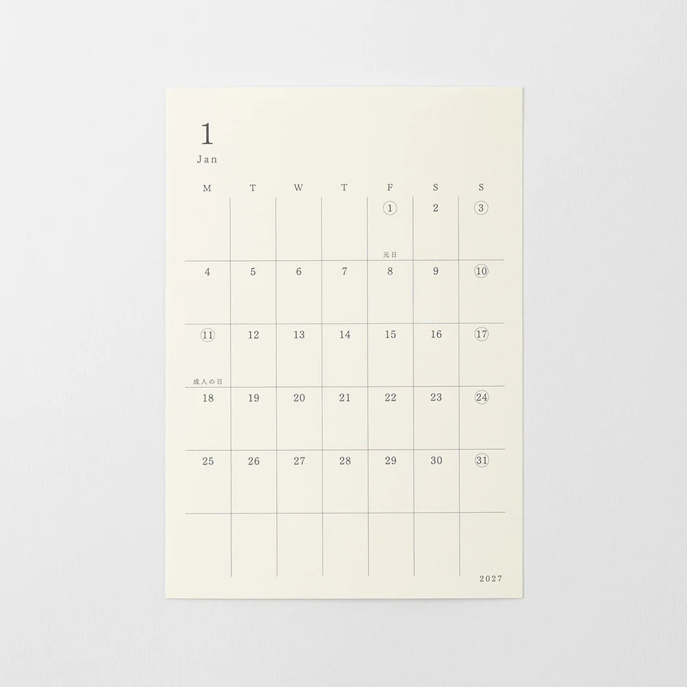 Midori Diary Sticker S 2027