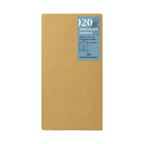 TRAVELER'S COMPANY 020 Regular Sized Refill - Kraft File Folder