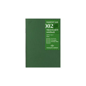 TRAVELER'S COMPANY Passport Sized Refill - 002 Grid