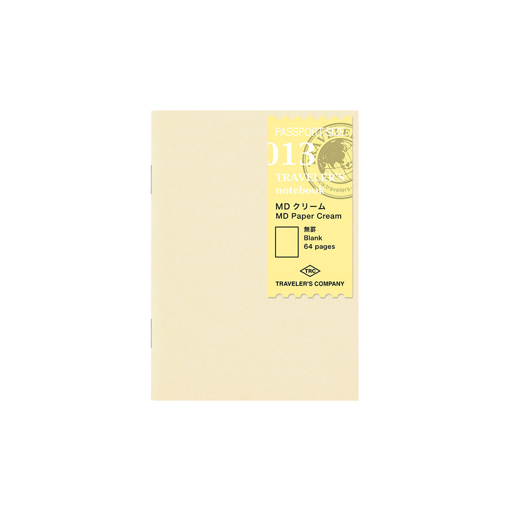 TRAVELER'S COMPANY Passport Sized Refill - 013 Cream Blank