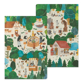 Midori Yuru Log Notebook B6 - Forest Animal