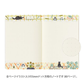 Midori Yuru Log Notebook B6 - Cat