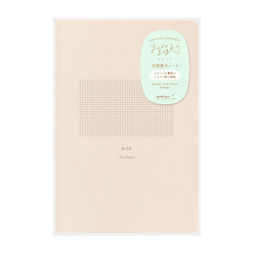 Midori Yuru Log Notebook B6 - Grid