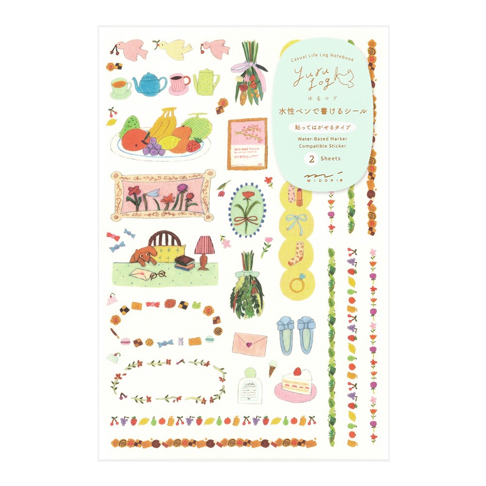 Midori Yuru Log Sticker Sheets - My Life