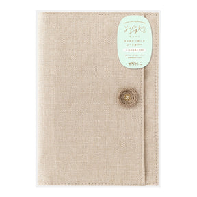 Midori Yuru Log Notebook Cover B6 - Cloth Beige