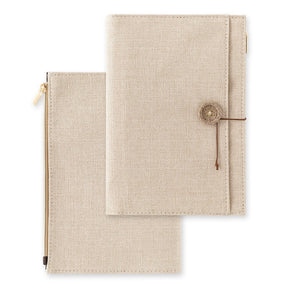 Midori Yuru Log Notebook Cover B6 - Cloth Beige