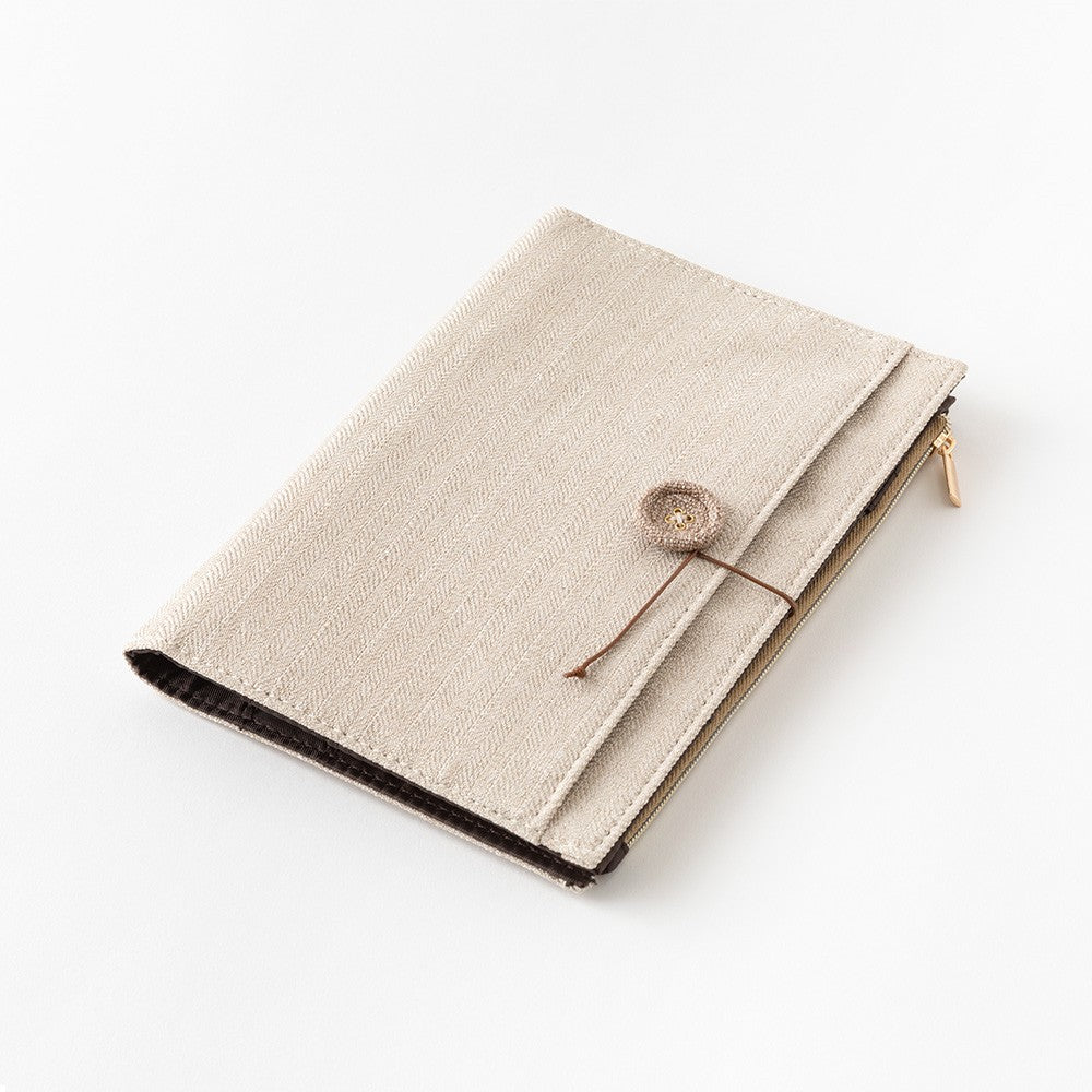 Midori Yuru Log Notebook Cover B6 - Cloth Beige