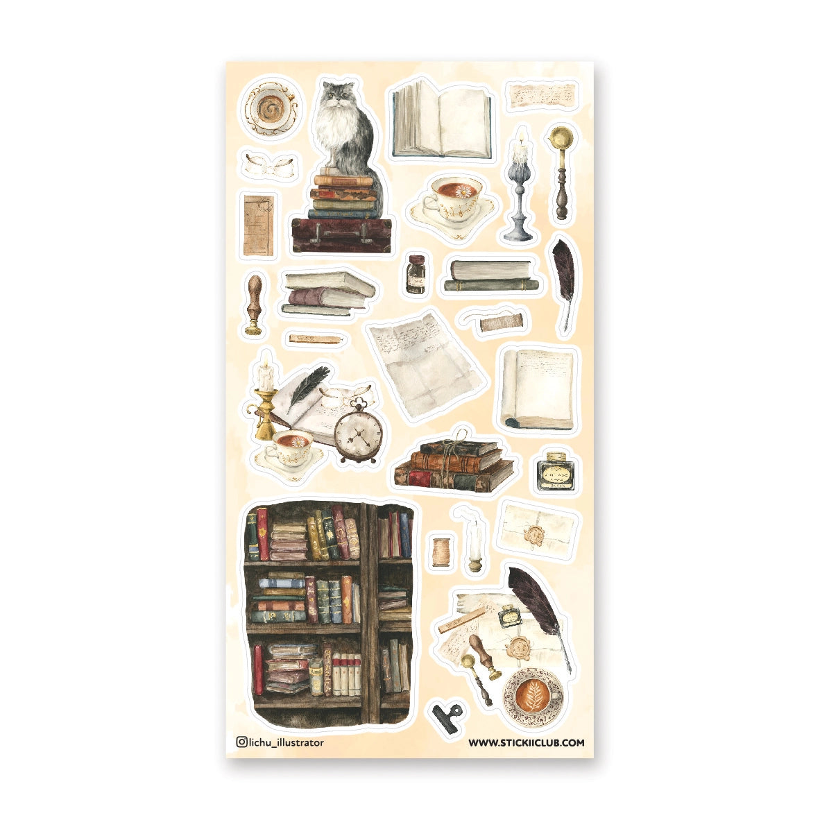 STICKII Sticker Sheet -  Bookish Haven