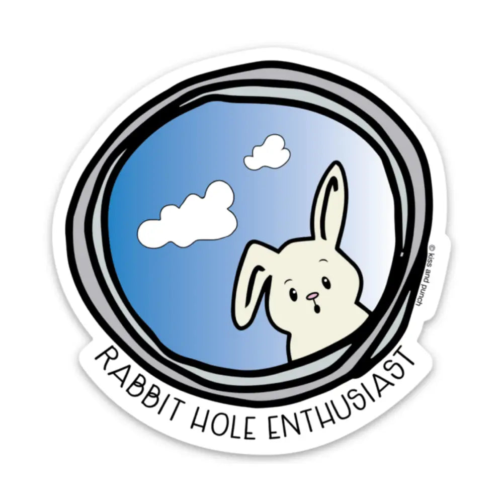 Kiss and Punch - Vinyl Sticker - Rabbit Hole Enthusiast