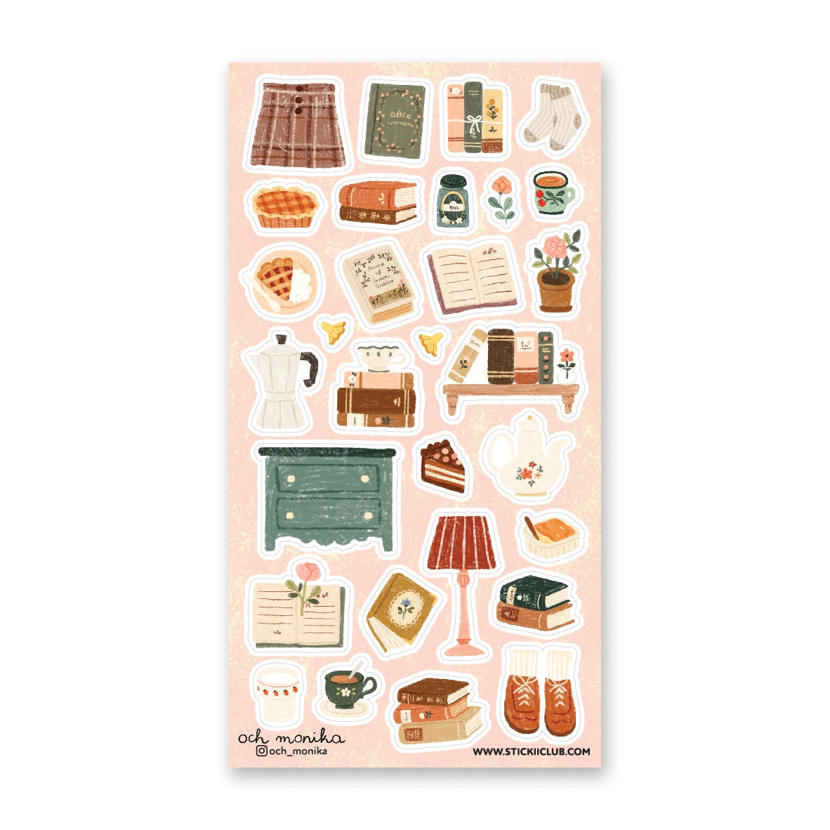 STICKII Sticker Sheet - Literary Sanctuary