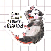 Amy Hartelust Art & Illustration - Vinyl Sticker - Overreaction Possum