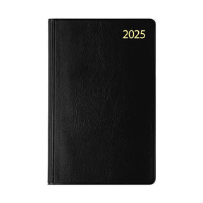 Midori 2025 Business Diary Pocket Schedule Black A6 - Monthly & Weekly