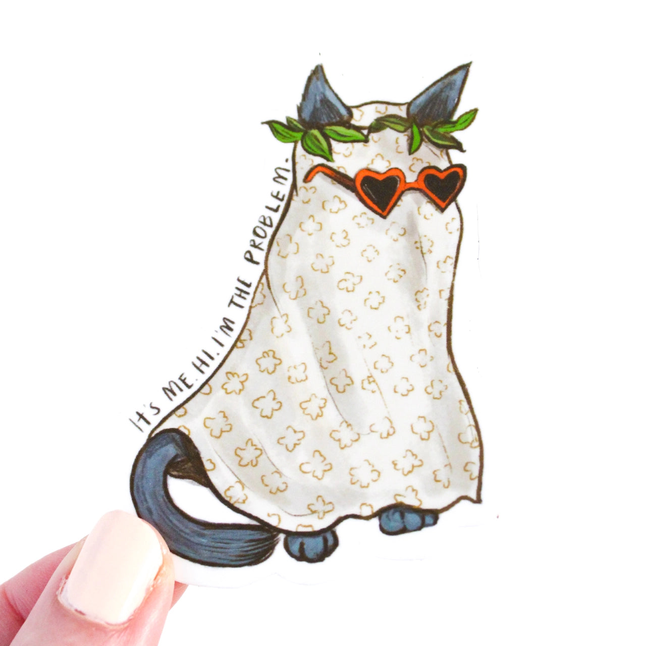 Amy Hartelust Art & Illustration - Vinyl Sticker - Ghostie Cat