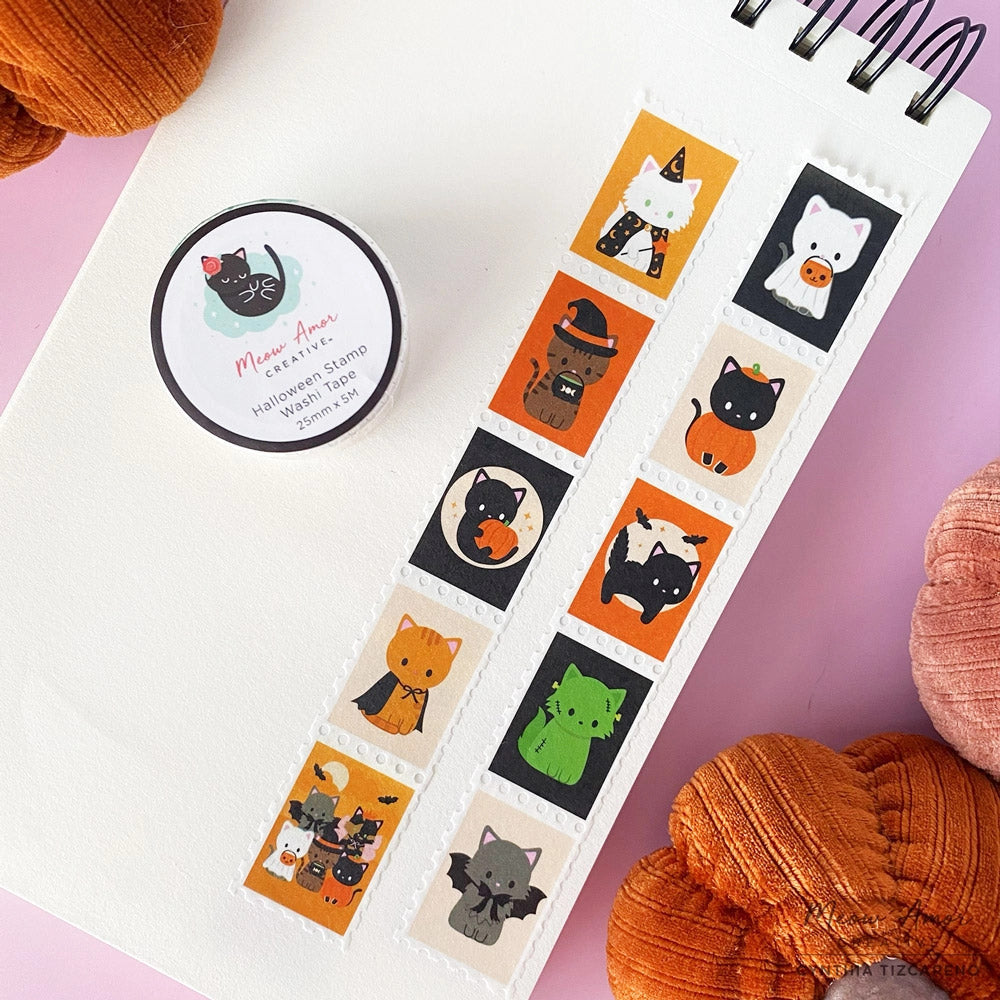 Meow Amor Creative - Halloween Cats Stamp Washi Tape