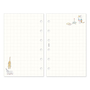 Midori 2025 System Planner B7 Refill Monthly - Cat